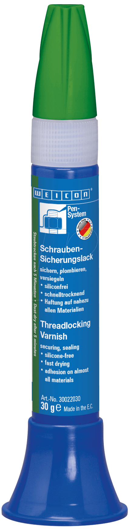 4024596047023 - WEICON 30022030 - Schraubensicherung Lack grün 30 ml