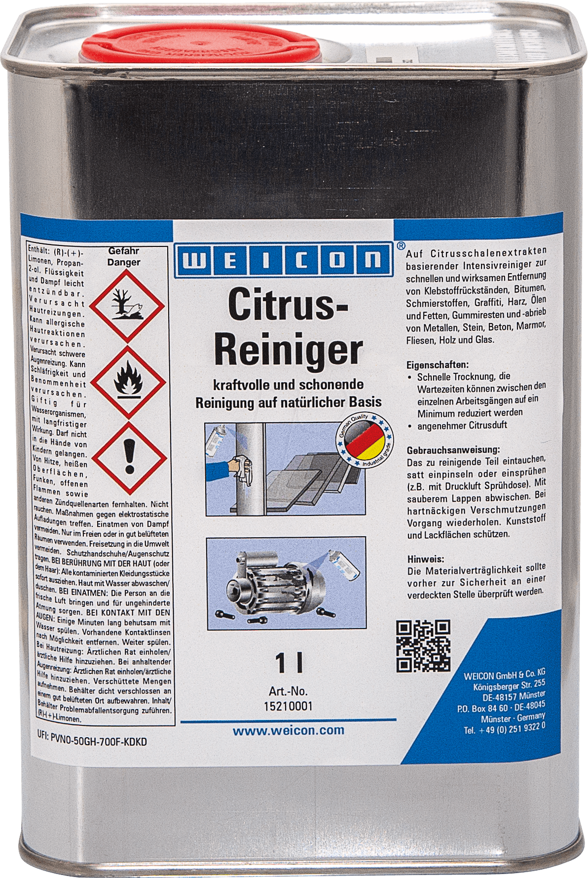 4024596076931 - WEICON 15210001 - Oberflächenreiniger Citrus-Reiniger 1 l