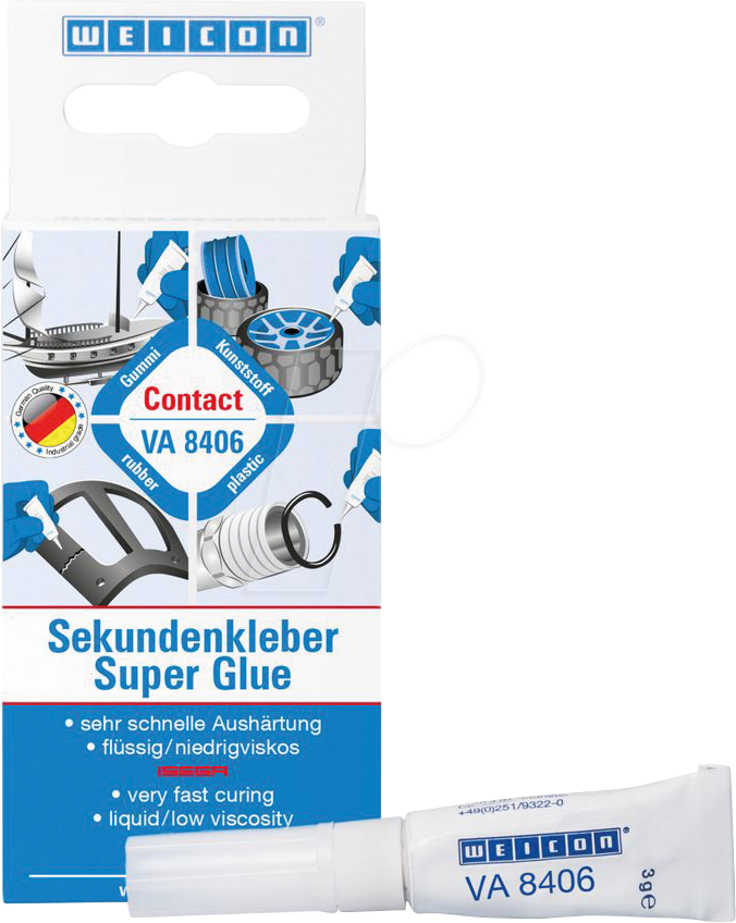 4024596685669 - WEICON 10101681 - Cyanacrylat Kleber sehr schnell aushärtend 3 g klar