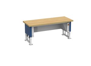 4024733016776 - Schwerlasttisch elektrisch höhenverstellbar Plattenbreite 2030 mm Flächentraglast 1000 kg enzianblau RAL 5010