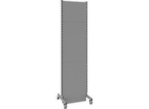 4024733018978 - Select Schallschutz Stellwand mobil Grundfeld mit 2 Füßen & Doppelrollen B 625 x T 740 x H 2500 mm staubgrau RAL 7037