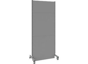 4024733018992 - Select Schallschutz Stellwand mobil Grundfeld mit 2 Füßen & Doppelrollen B 1000 x T 740 x H 2500 mm staubgrau RAL 7037