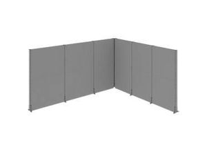 4024733701481 - Select Schallschutz Stellwand System Winkelform 2 x 1-seitige Akustikwände Gesamtmaße B 3630 x T 3130 x H 2000 mm staubgrau RAL 7037