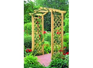 4024785195023 - TETZNER & JENTZSCH - Holz Rosenbogen Pergola ca B154 x H230 x T100 cm Durchgang ca 110 cm