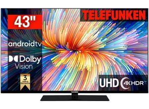 4024862122201 - F (A bis G) TELEFUNKEN LED-Fernseher Fernseher Dolby AtmosUSB-RecordingGoogle AssistentAndroid-TV schwarz