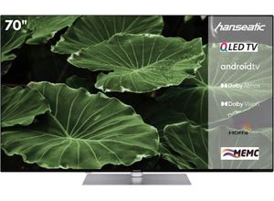 4024862124335 - F (A bis G) HANSEATIC QLED-Fernseher 70Q850UDS Fernseher schwarz (silber schwarz) LED Fernseher Bestseller