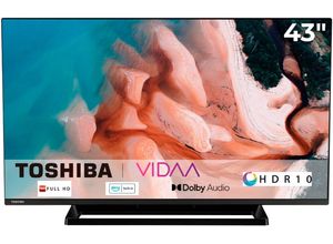 4024862130787 - E (A bis G) TOSHIBA LED-Fernseher 43LV3E63DA Fernseher schwarz LED Fernseher