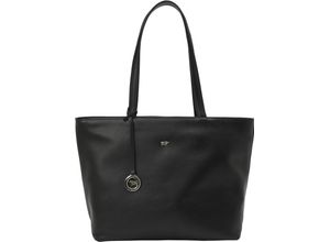 4024978426507 - BRAUN BÜFFEL Shopper Emblem Anhänger uni für Damen schwarz