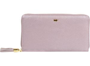 4024978432621 - BRAUN BÜFFEL Geldbörse Leder Emblem Fransen für Damen lila