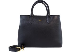 4024978432911 - BRAUN BÜFFEL Henkeltasche Reißverschluss Leder für Damen schwarz