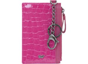 4024978439576 - BRAUN BÜFFEL Kartenetui Leder Reißverschluss für Damen pink