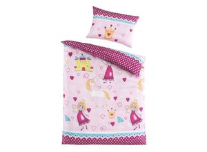 4025054999359 - OptiDream Baby Mikrofaser-Bettwäsche 100x135 cm Lola pink - Holiday Heimtex