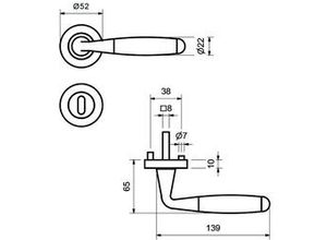 4025104732516 - Alpertec - BB-Rosettengarnitur Solid 8 Edelstahl silber rund Beschläge