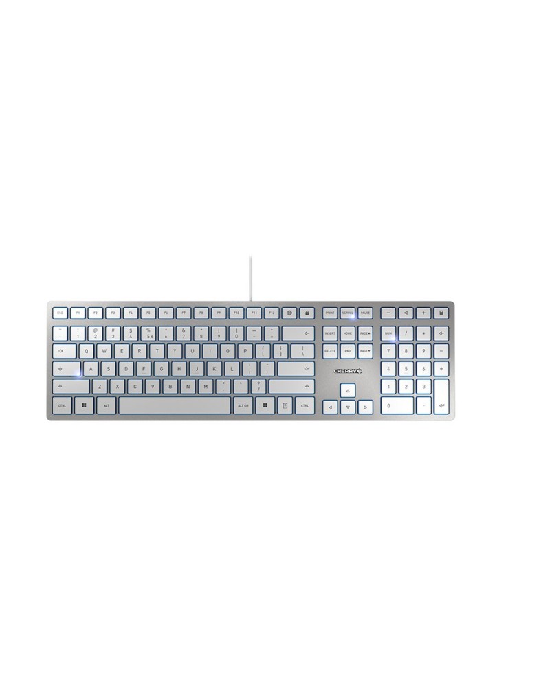 4025112088636 - CHERRY KC 6000 SLIM - Tastatur - USB - USA - Tastenschalter CHERRY SX - Silber