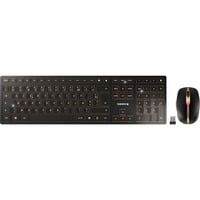 4025112095412 - CHERRY DW 9100 SLIM - Tastatur-und-Maus-Set - kabellos - 24 GHz Bluetooth 42 - Französisch - schwarz bronze