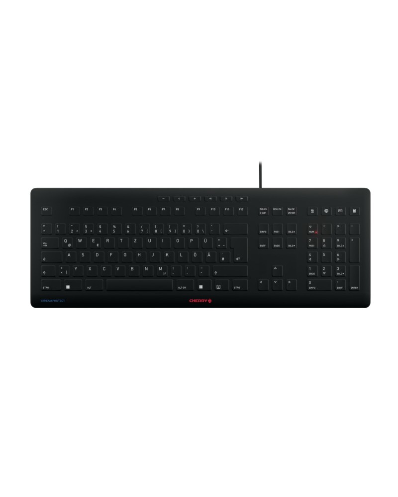 4025112106194 - CHERRY STREAM - Tastatur - USB - Deutsch - Tastenschalter CHERRY SX - Schwarz