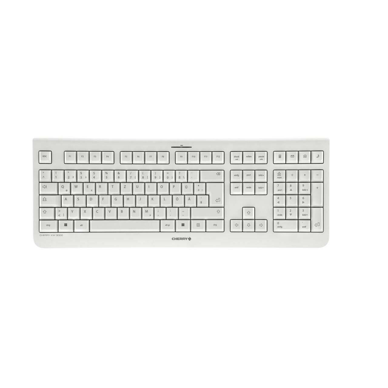 4025112112133 - CHERRY KW 3000 - Tastatur - kabellos - 24 GHz - QWERTZ - Deutsch