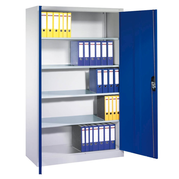 4025314097535 - CP Stahlschrank C 2000 Acurado 9480-000 lichtgrau lapisblau 1200 x 500 x 1950 cm aufgebaut