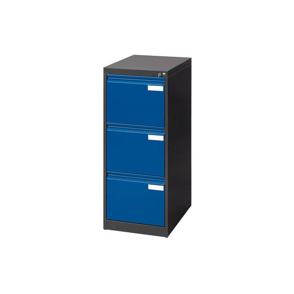 4025314217773 - CP C 2000 Acurado Hängeregistraturschrank anthrazit enzianblau 3 Schubladen 433 x 590 x 1045 cm