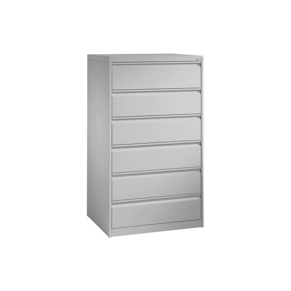 4025314221718 - Karteikartenschrank ACURADO 3-bahnig 6 Schübe weißaluminium