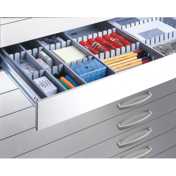 4025314488760 - C+p Möbelsysteme - c+p Schubladen-Einteilung aus Kunststoff in der Breite mit Raster