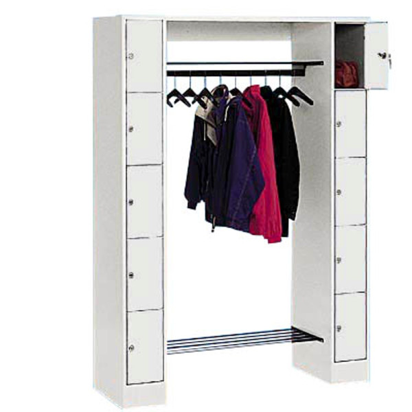 4025314614114 - CP Garderobe mit Schließfächern Serie 8070 lichtgrau 80710-00 S10000 10 Schließfächer 1430 x 480 x 1950 cm