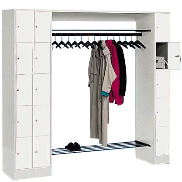 4025314615524 - CP Garderobe mit Schließfächern Serie 8070 lichtgrau 80730-00 S10003 15 Schließfächer 2100 x 480 x 1950 cm