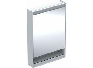 4025410520371 - Geberit one Spiegelschrank mit ComfortLight 1 Tür mit Nische Aufputzmontage weiss Aluminium 60x90cm 50583 Ausführung Anschlag links