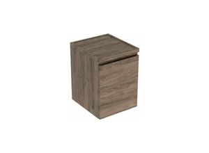 4025410905857 - - Geberit Renova Plan Seitenschrank 1 Schublade 40x55x445cm 501913 Farbe Nussbaum hickory   Folie strukturiert - 501913JR1