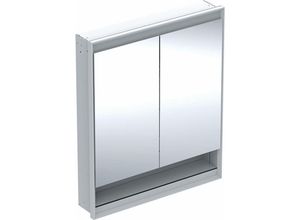 4025410935328 - Geberit ONE Spiegelschrank mit ComfortLight 2 Türen Unterputzmontage mit Nische 75x90x15cm 50582200 Farbe weiss   Aluminium