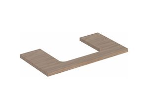 4025410936721 - Geberit one Waschtischplatte Ausschnitt mittig für Aufsatzwaschtisch 90x3x47cm 50528300 Farbe Eiche   Melamin Holzstruktur - 505283005