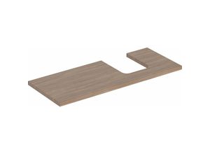 4025410937568 - Geberit ONE Waschtischplatte Ausschnitt rechts für Aufsatzwaschtisch Schalenform 120x3x47cm 50531500 Farbe Eiche   Melamin Holzstruktur