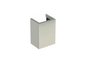 4025416360650 - Geberit Smyle Square Handwaschbecken Unterschrank 500350 442x617x356mm mit 1 Tür rechtsöffnend Farbe Sand-grau Hochglanz Lack - 500350JL1