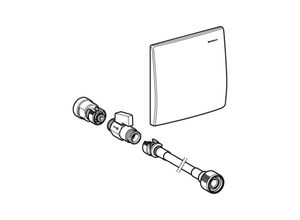 4025416695837 - Renovierungsset zu UR-Strg BetPl 16x16cm für Inst-Rahmen mit Spülrohr - Geberit