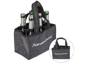4025473096981 - Bier- und Flaschentasche aus Filz mit 6 Fächern Feierabendtasche