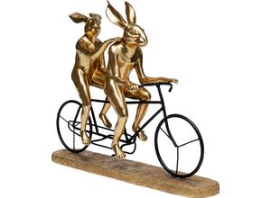4025621530664 - Dekoobjekt DESIGN Deko Objekt Tandem Rabbits 34cm gold (goldfarben) B425cm H34cm T105cm Polyresin Dekofiguren