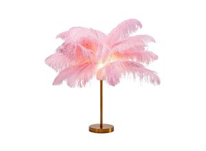 4025621537472 - Feather Palm Tischleuchte mit Federn pink