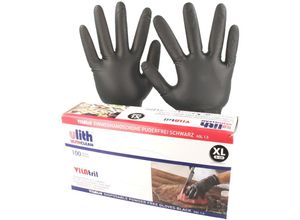 4025648166624 - Ulith - VILAtril Hybrid-Handschuhe in praktischer Spenderbox 100 Stück schwarz - Größe l