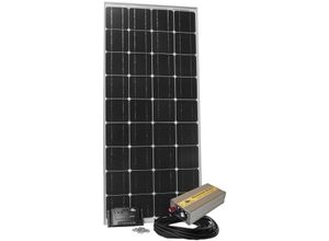 4025758104776 - SUNSET Solarmodul Stromset AS 140 140 Watt 230 V Solarmodule für Gartenhaus oder Reisemobil auch zum Laden von E-Bikes geeignet silberfarben (baumarkt)