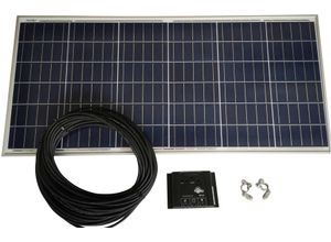 4025758542066 - SUNSET Solarmodul PV Solar SUNKIT Spar-Set Solarmodule für GartenhausCarport silberfarben