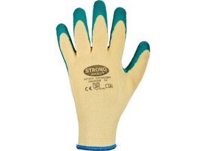 4025888120950 - - specialgrip ® Handschuhe Polyester Latex Gelb Gr08   Grün cat 2