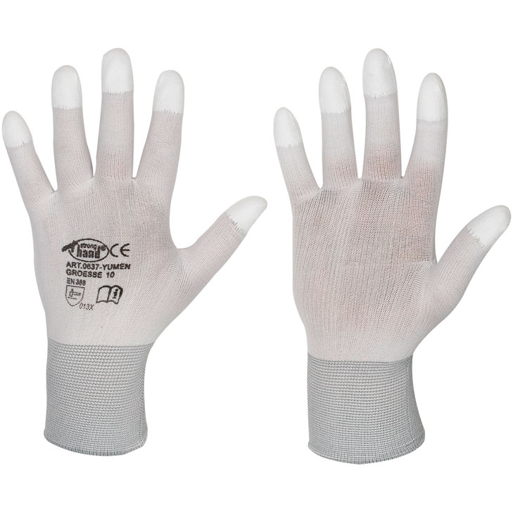 4025888129694 - Stronghand® YumenFeinststrick-Handschuhe Nylon EN 388 Kat II weiß 