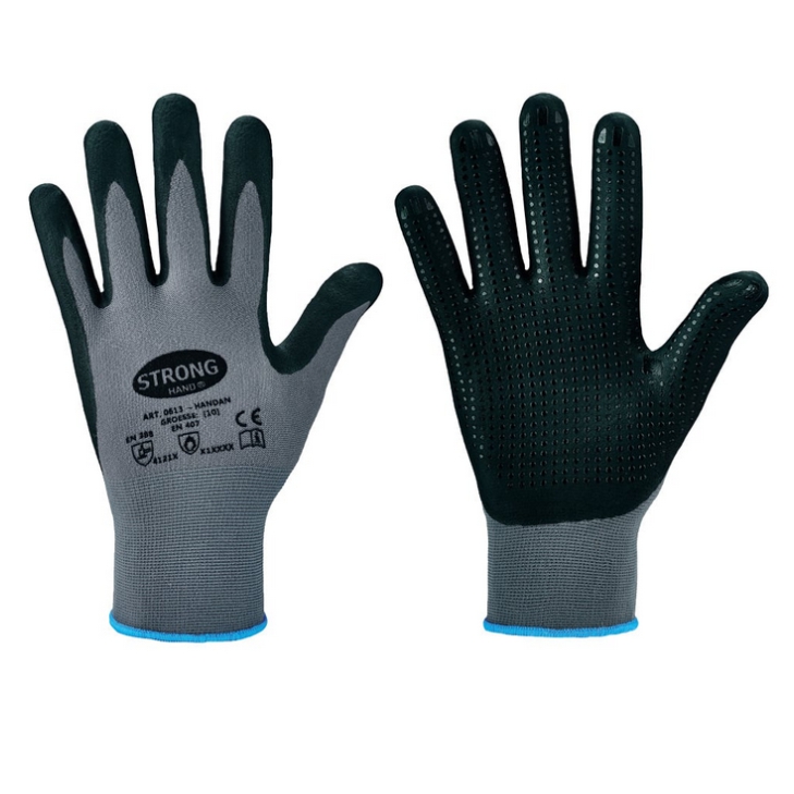 4025888150438 - Stronghand® Nylon-Strick-Handschuhe HANDAN EN 388 Kat II grau beno