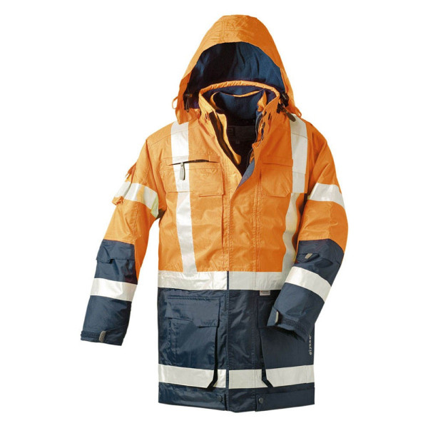 4025888165869 - 23431-1 Warnschutzparka Wallace Größe m orange marine - Elysee