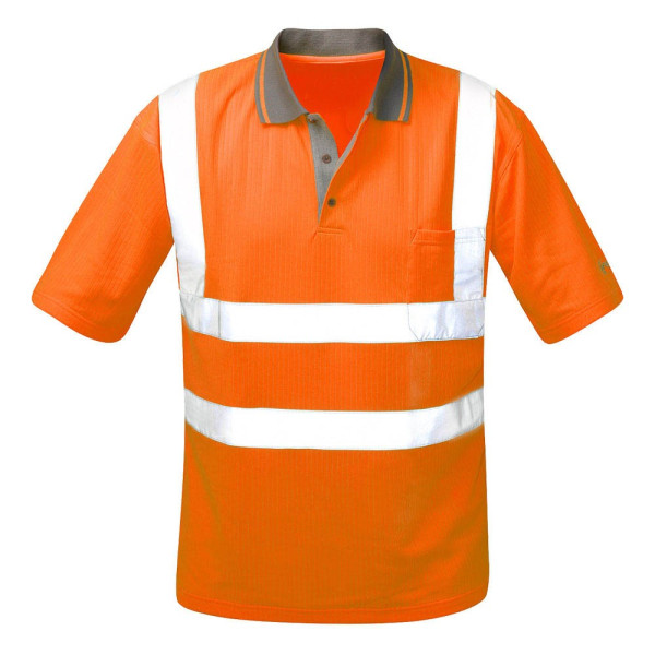 4025888211177 - Safestyle - carlos UV-Warnschutz-Poloshirt ® en iso 20471 2 Orange GrM