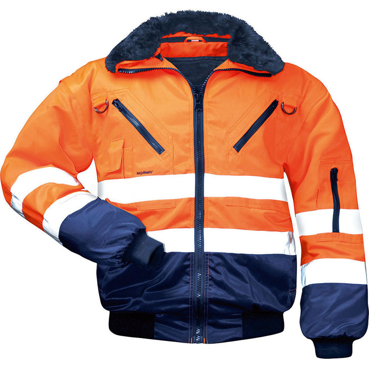 4025888212822 - Norway - erik Warnschutz - Pilot - Jacke Tex-Protector Orange Marine GrS