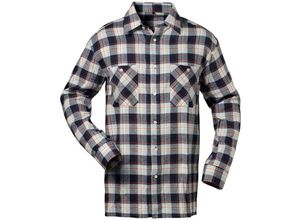 4025888244977 - Craftland - ohio Flanell-Hemd Marine Hellblau Rot kariert Größe XXXXL(49 50)