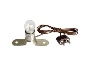 4026179608959 - Kahlert Licht - 60895 Beleuchtung Glühlampe mit Metallsteg Klar E10 35 v