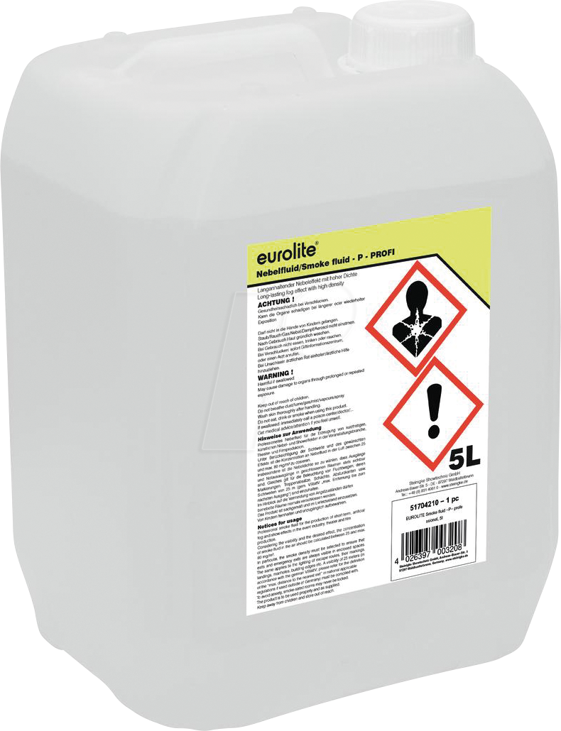 4026397003208 - EURO 51704210 - Smoke Fluid -P- Profi 5l Nebelfluid