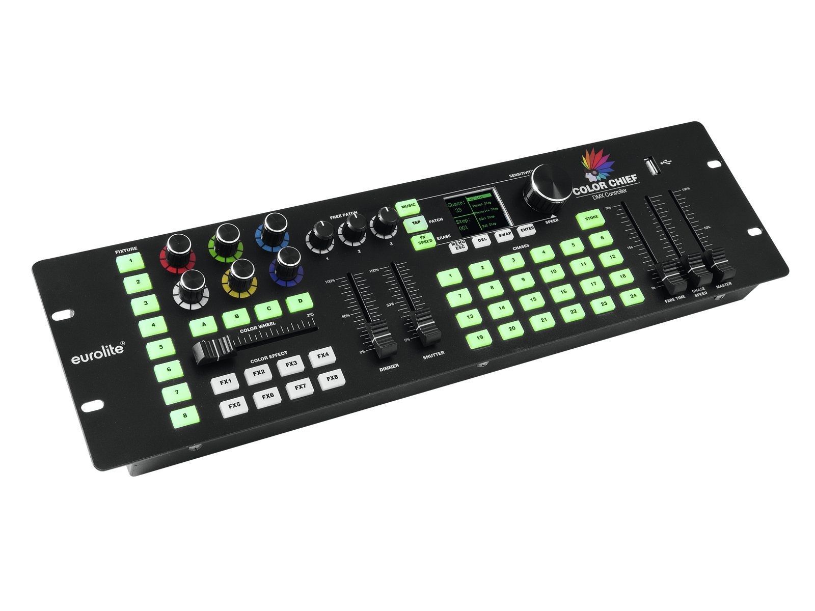 4026397617023 - EUROLITE DMX LED Color Chief Controller DMX-Lichtmixer mit innovativer Steuerung